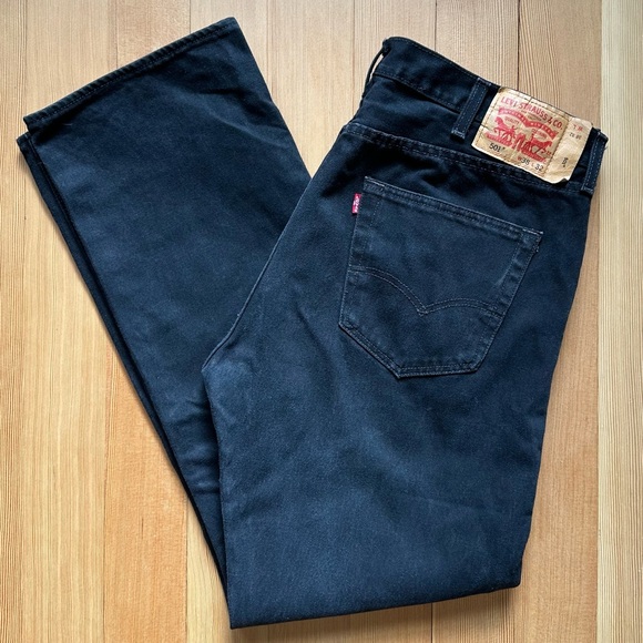 Levi's Other - Levi’s 501 Button Fly Jeans Men’s 38x32 Straight Leg Black Made In Mexico